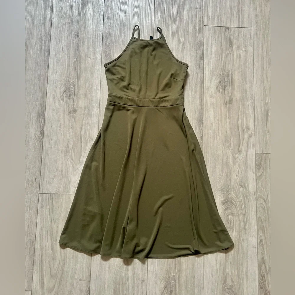 (NWT) Ann Taylor Olive Jersey Midi Dress, 2p - Picture 1 of 5